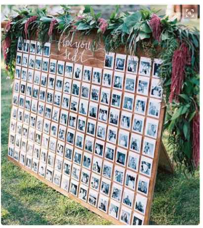 Sitting plan polaroids