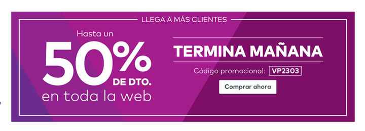 Vistaprint 50% descuento