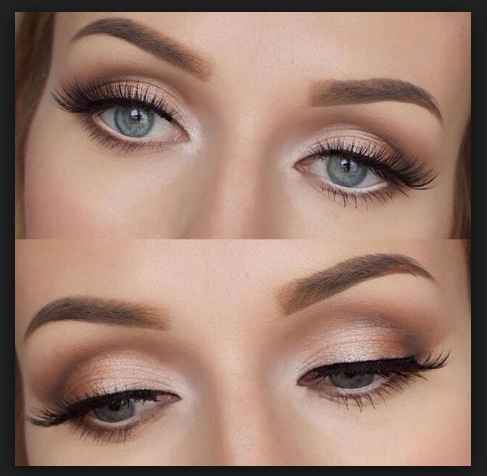 Maquillaje ojos tonos cálidos para novia