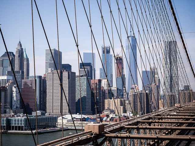Lower Manhattan desde el puente de Brooklyn