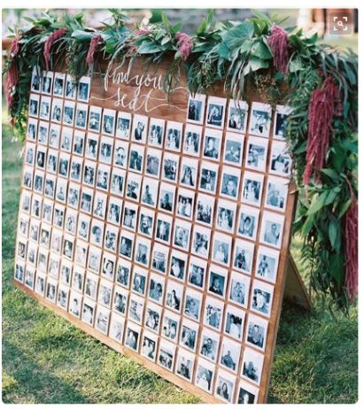 Sitting plan polaroids