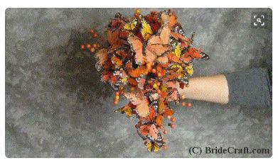 Ramo mariposas naranjas