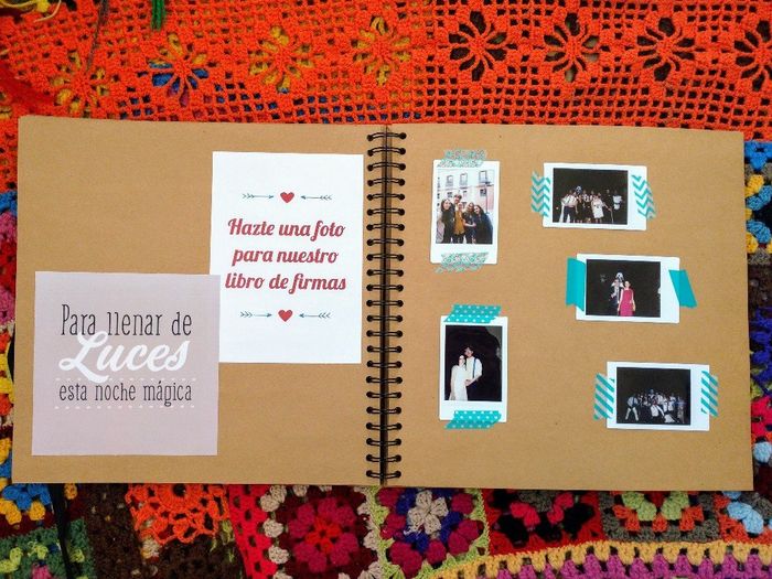 Libro de firmas: fotos y cartelería de la boda