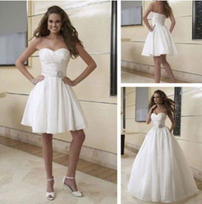 vestido corto con sobrefalda 3