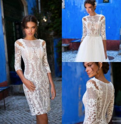 vestido corto con sobrefalda 8