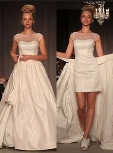 vestido corto con sobrefalda 9
