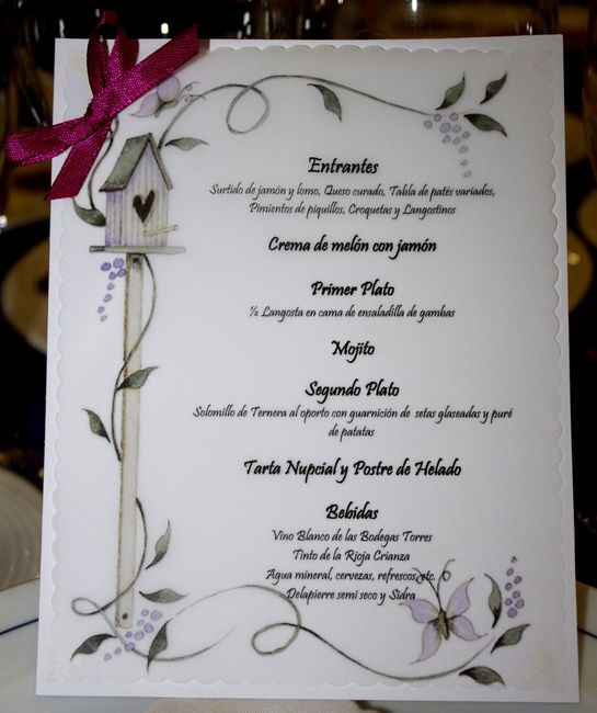 Menú para invitados