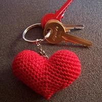 llavero corazon ganchillo!