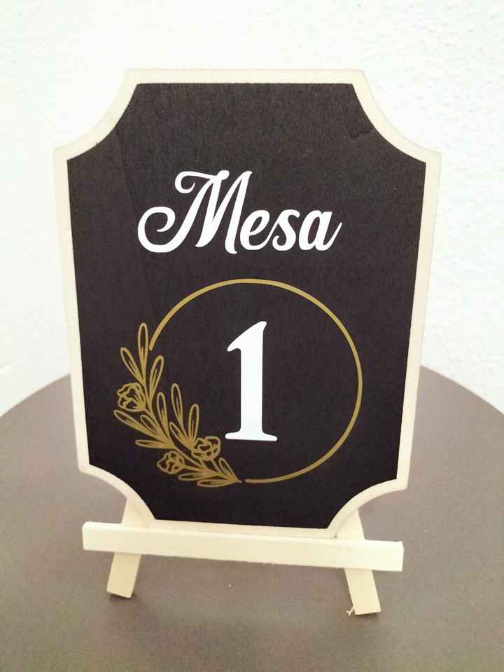 Carteles número de mesas - 1