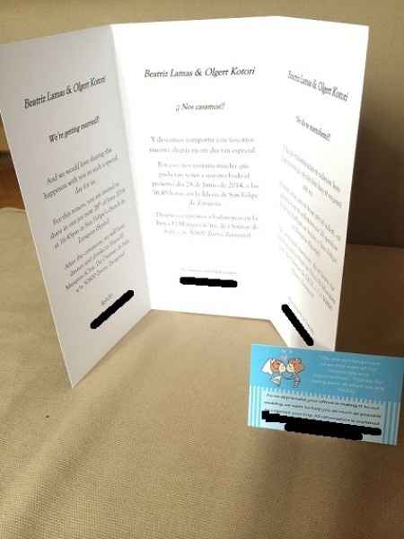 invitacion boda 3 idiomas