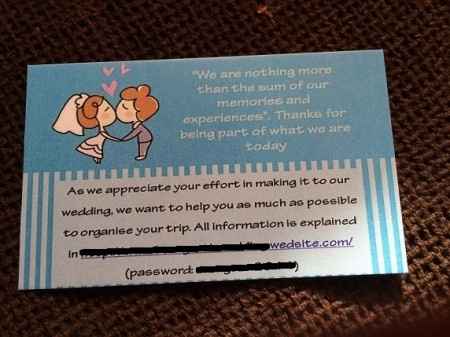 tarjetita para invitacion 3 idiomas