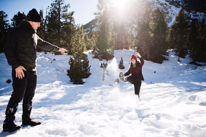 Preboda en la nieve