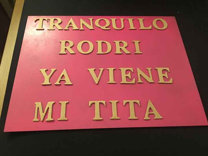 Cartel con el aviso de llegada de la novia - 1