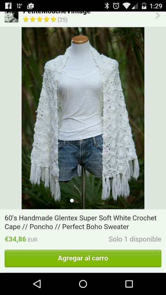 Poncho para vestido de novia - 1
