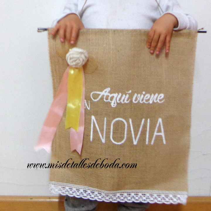 Cartel entrada novia de arpillera