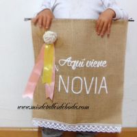 Cartel entrada novia de arpillera