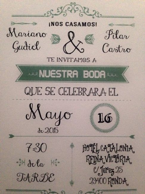 Indecisión invitaciones de boda - 2