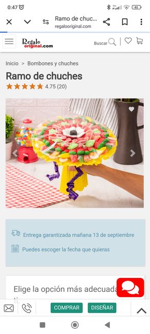 Ramo gominolas para tirar 5