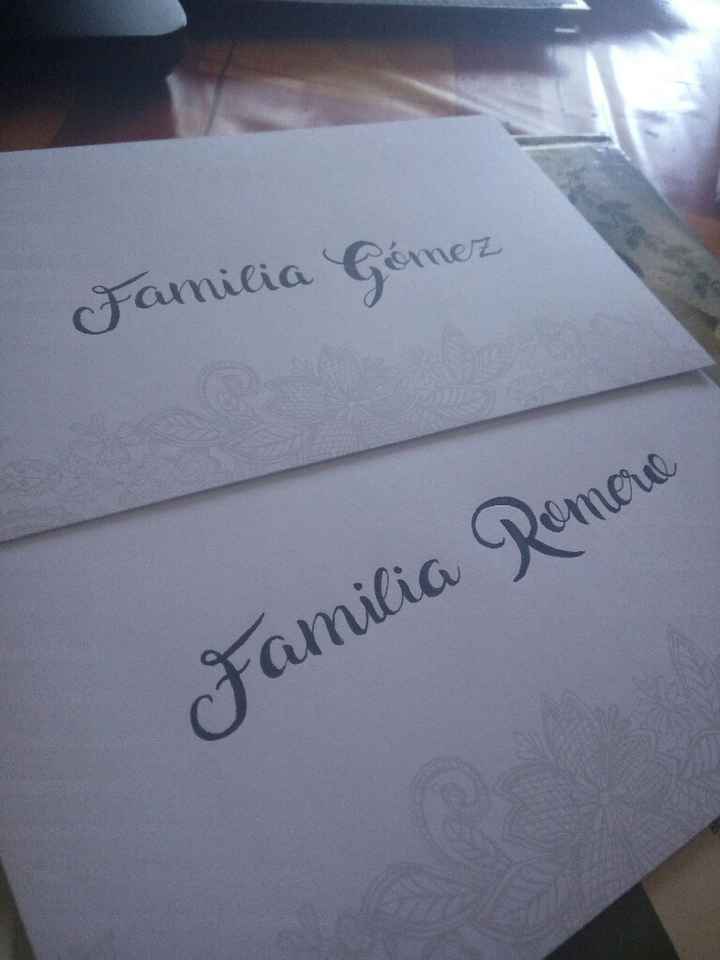 Nombres en los sobres de la invitacion - 1