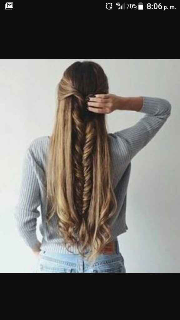 ¿pelo suelto o semi recogido con pelo liso? - 1