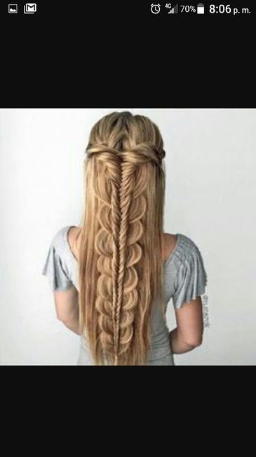 ¿pelo suelto o semi recogido con pelo liso? - 2