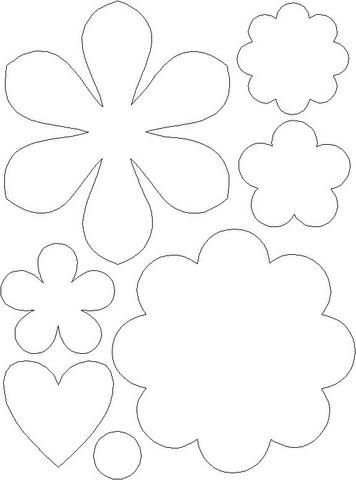 plantilla flores fieltro