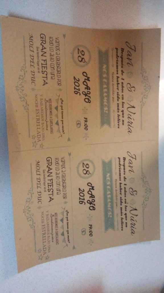 Invitación en kraft