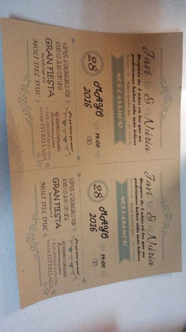 Invitación en kraft
