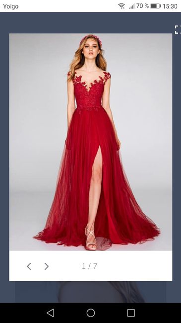 Vestido de color y no el típico blanco... - 3