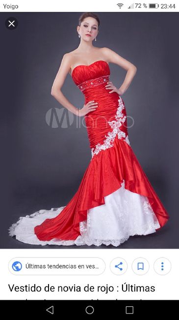 Vestido de color y no el típico blanco... - 1