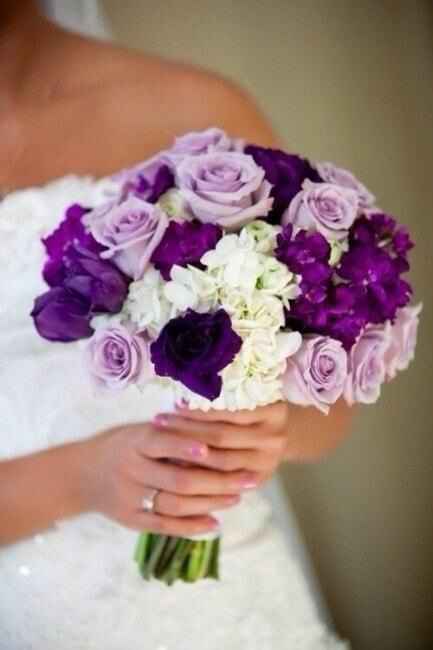 Ramo 💐 morado y con blanco - 1