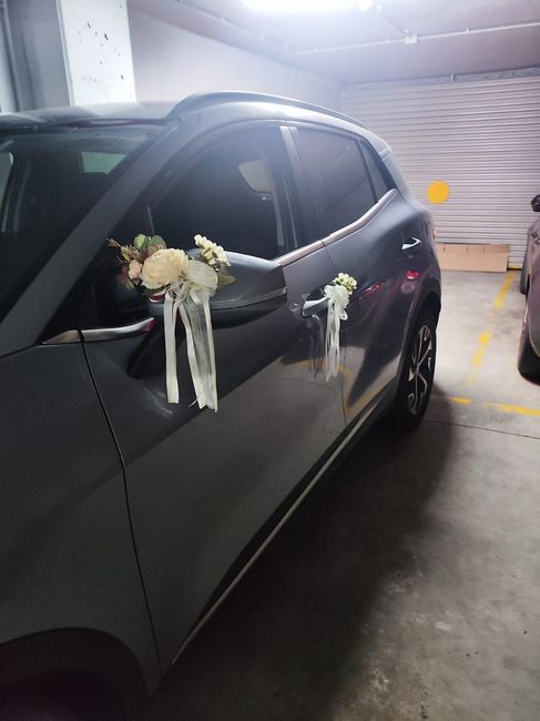 Decoración coche nupcial 6