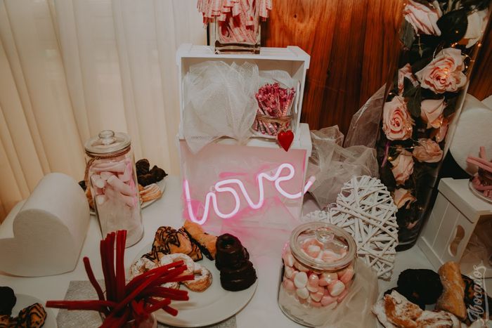 Mesa dulce económica para boda 1