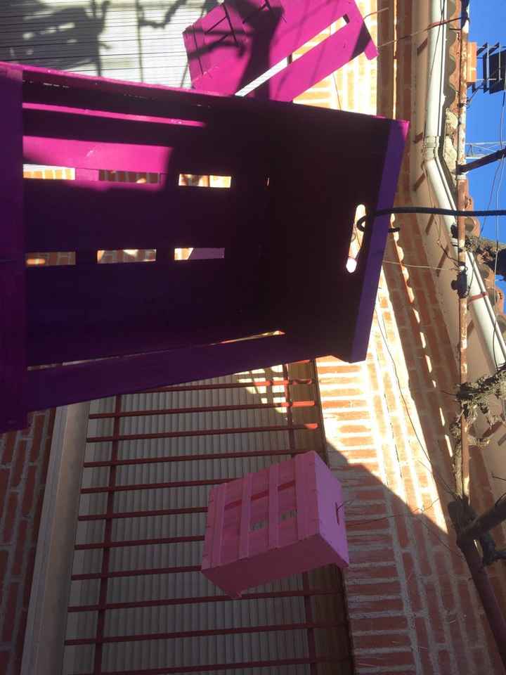 Cajas para decoración jardín pintadas - 2