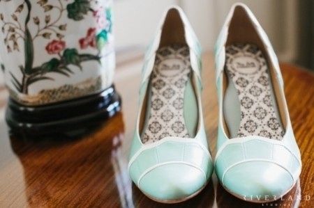 zapatos novia turquesa