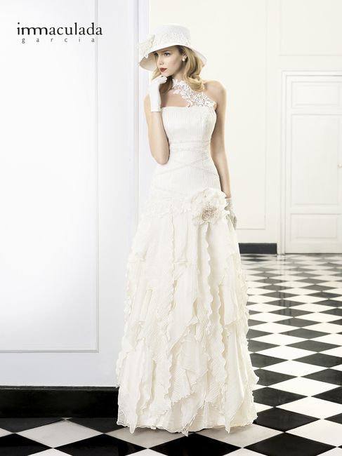 vestidos de novia escote con encaje