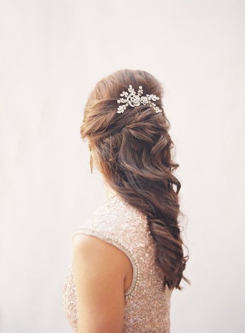 peinado de novia flores
