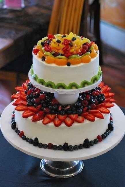 pastel bodas frutas