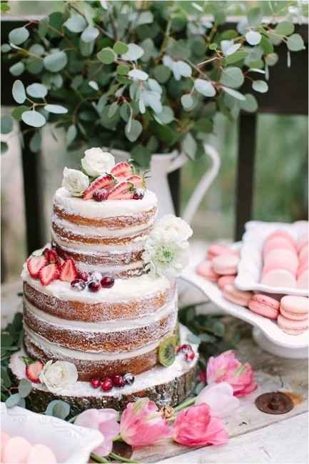 pastel bodas frutas