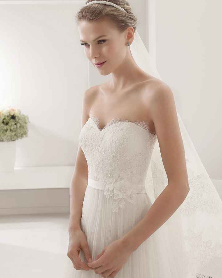 vestido de novia escote corazon