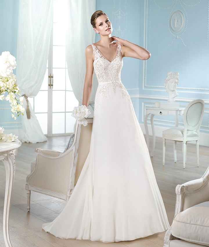 vestidos de novia escote con encaje