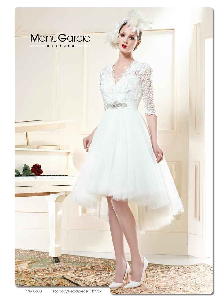 vestido de novia manga tres cuartos