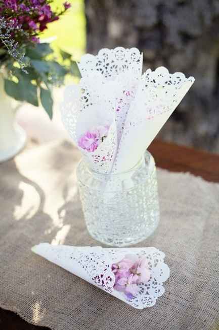 decoración boda blondas