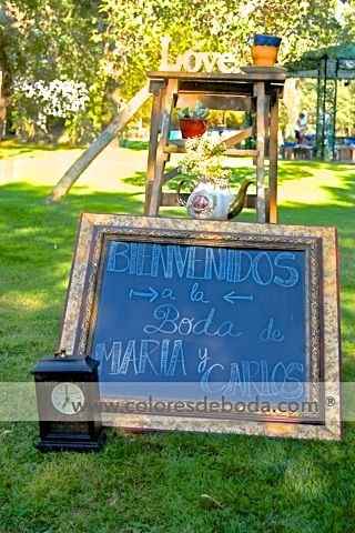 cartel bienvenida boda