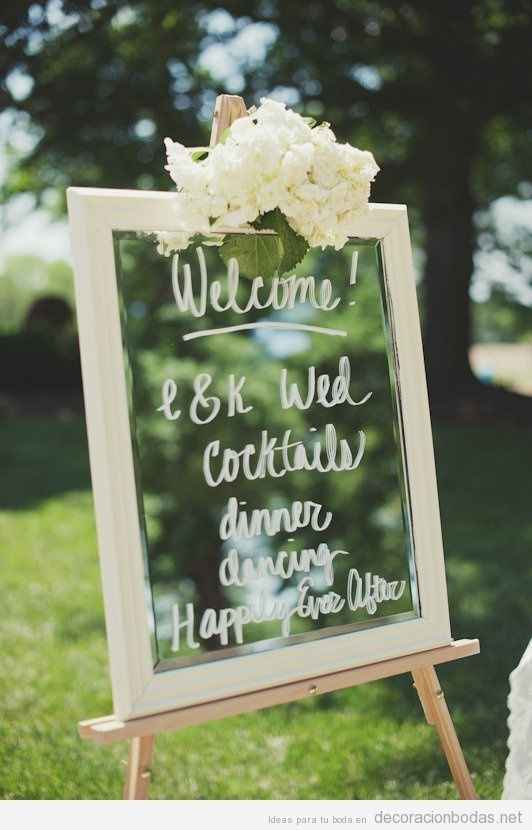 cartel bienvenida boda