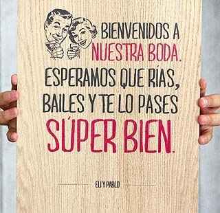 cartel bienvenida boda