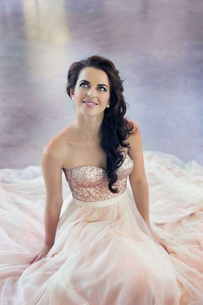 vestido de novia rosa