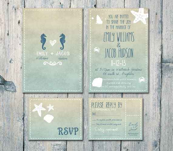 invitaciones boda playa