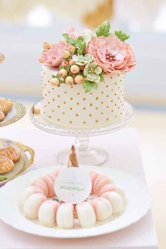 tarta de bodas flores