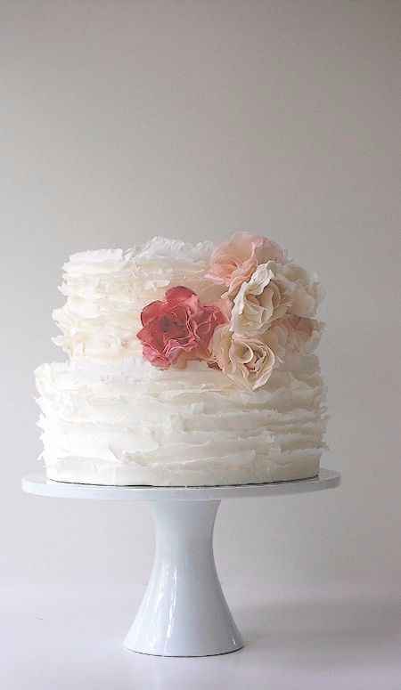 tarta de bodas flores